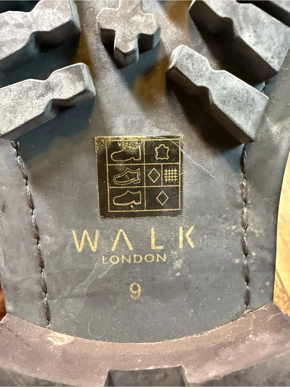 Walk London -Men's Tan Leather Wingtip Brogue Boots